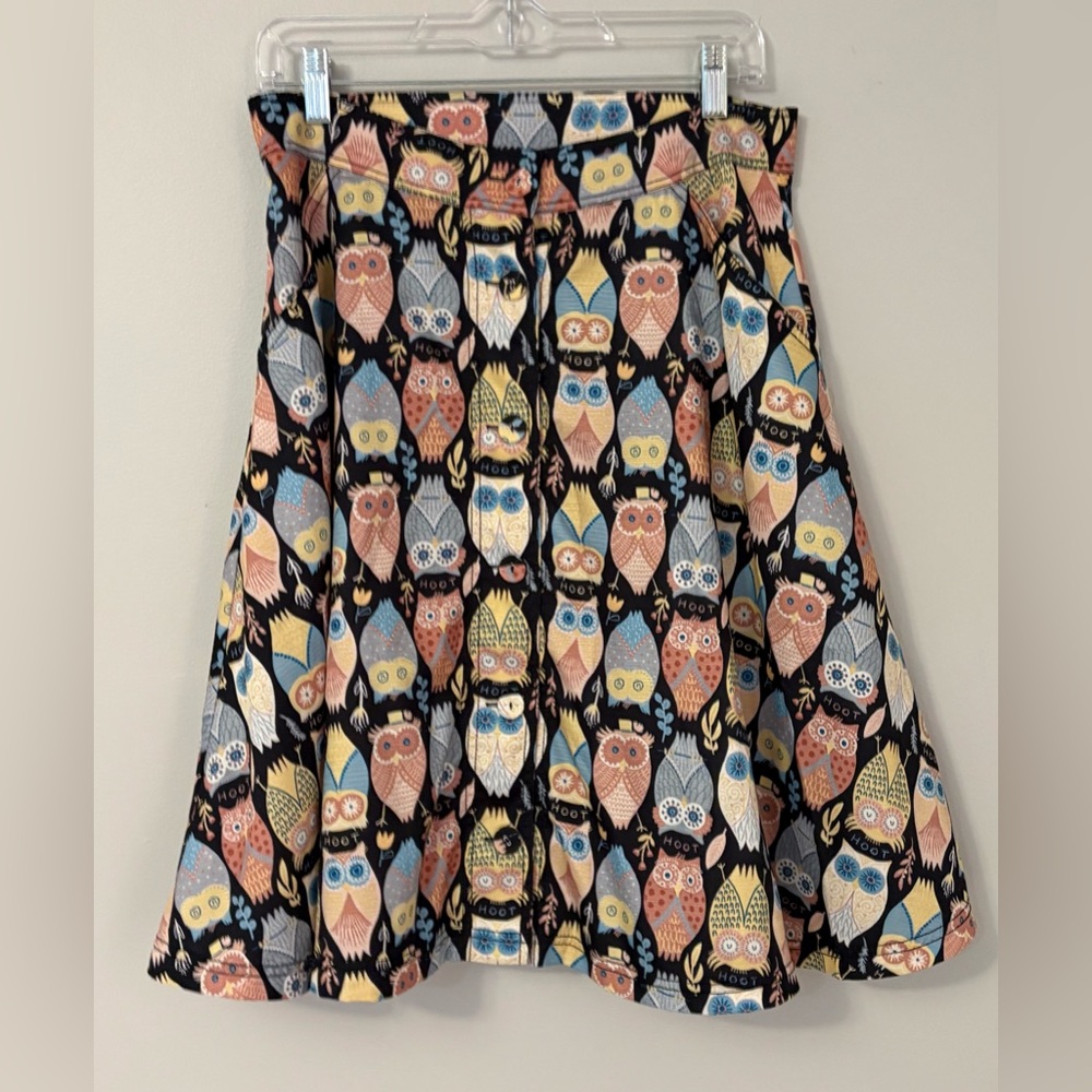 Unique Vintage Owl Swing Skirt